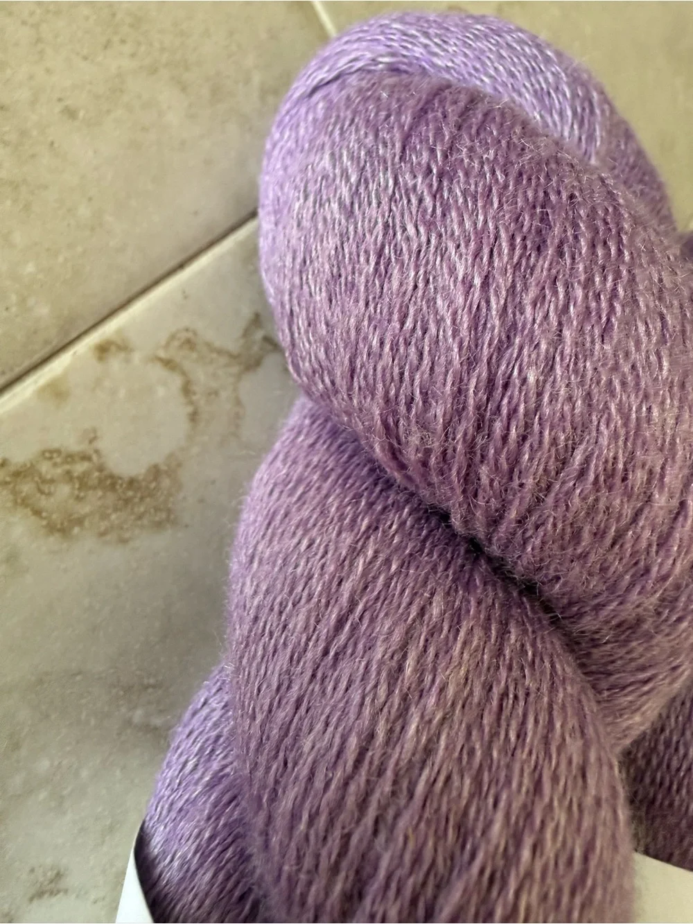 Jagger Spun Wool/Silk Blend Lilac Yarn - 2 Soft Purple Skeins